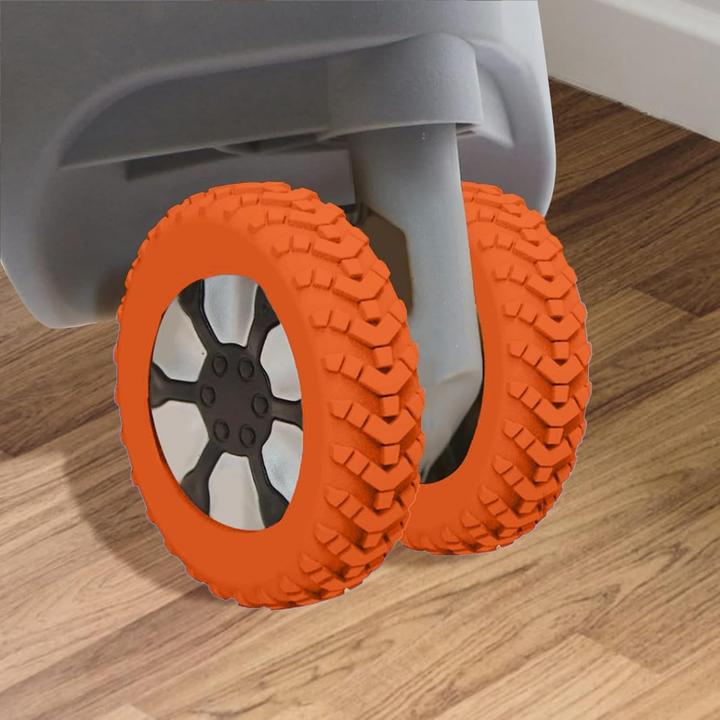 Immagine prodotto Swissdetector Coprigomme per valigie - Silenzioso - 8 pezzi - Arancione (Guaina protettiva)