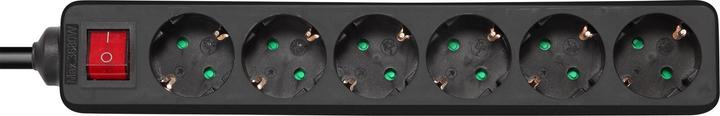 Produktbild Deltaco GT-0662 power extension 6 AC outlet(s) Indoor Black (6x, CEE 7/3, CEE 7/7, 5 m)