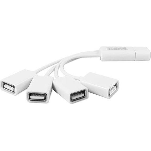 Thumbnail - Eminent EW1110 - Hub - 4 x USB 2.0 - Desktop (USB-A, 4 Ports), Dockingstation + USB Hub, Weiss