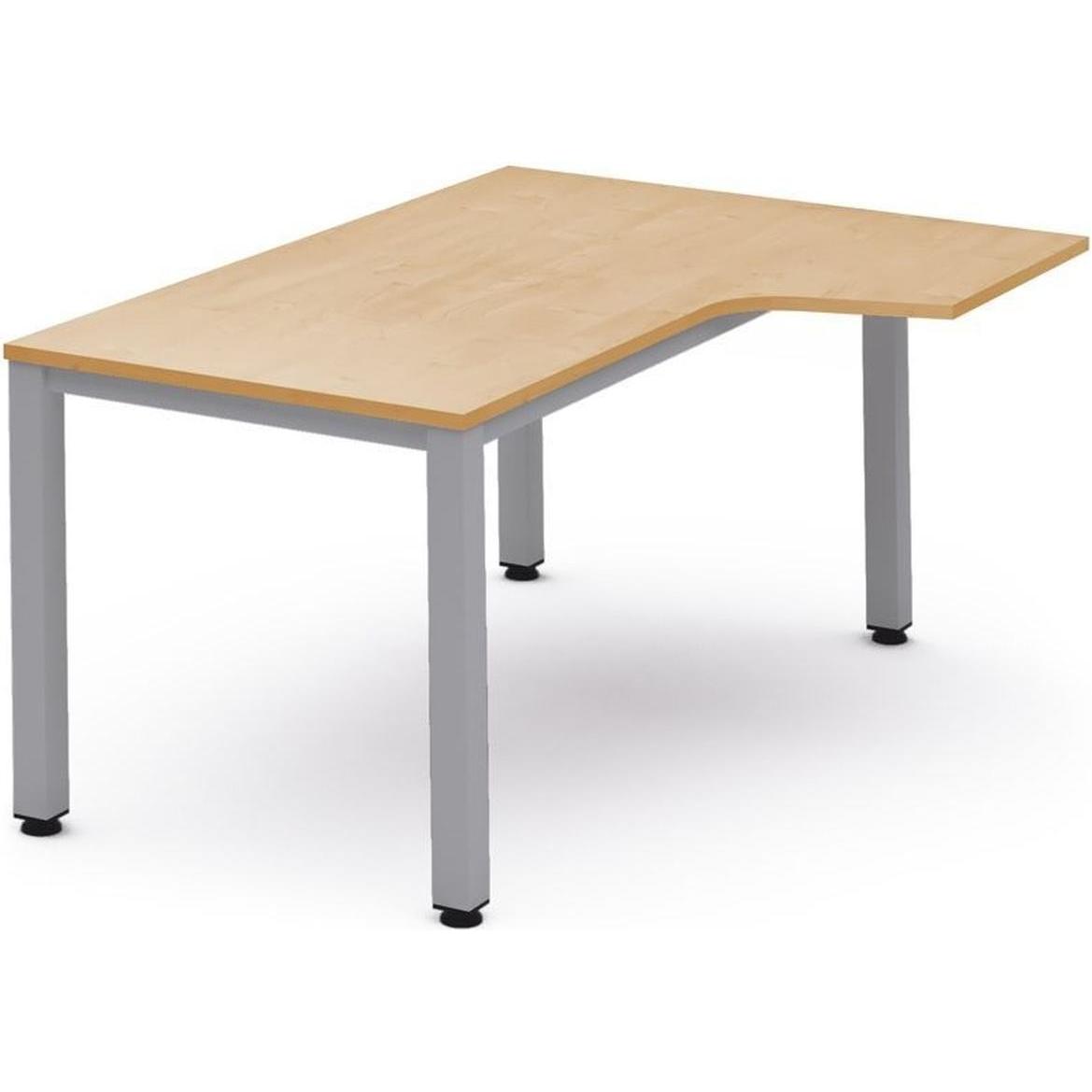 Rocada, Schreibtisch, Schreibtisch Executive L-Form rechts BxTxH 160x120x73cm Gestell grau Platte Melamin buche