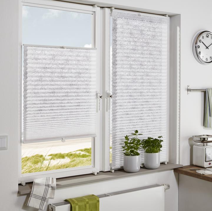 Produktbild Gardinia EASYFIX Plissee Ausbrenner-Stoff mit 2 Bedienschienen Flower (70 x 130 cm)