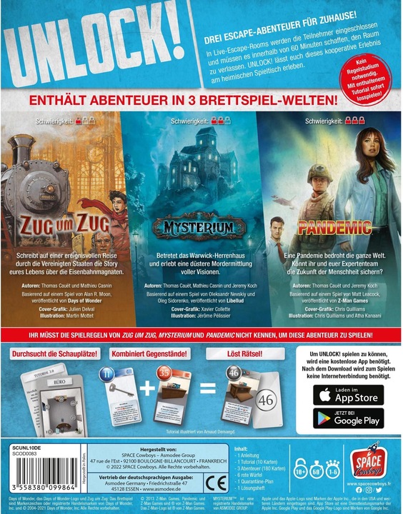Produktbild Swissgames-Spiele Hans im Glück Unlock! Game Adventures (Deutsch)