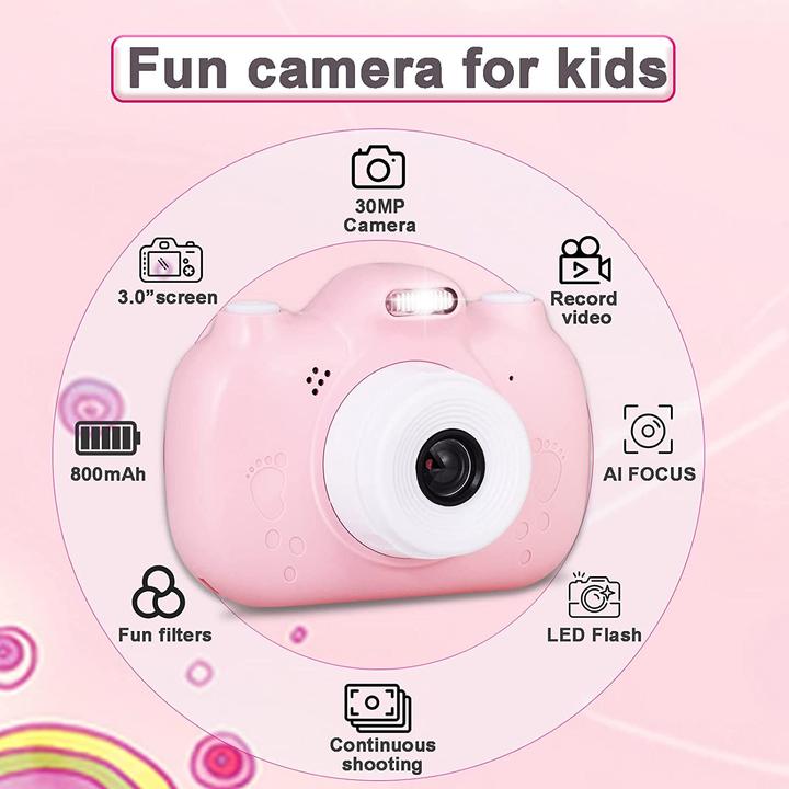 Actual product image Supbro Kids Camera Touchscreen Pink