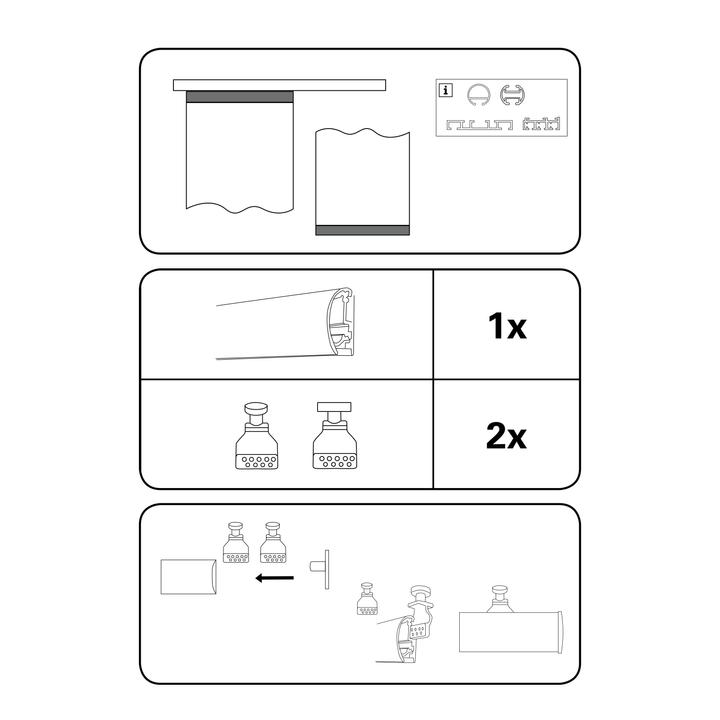 Actual product image Gardinia Clip-on profile for panel track fabrics 60