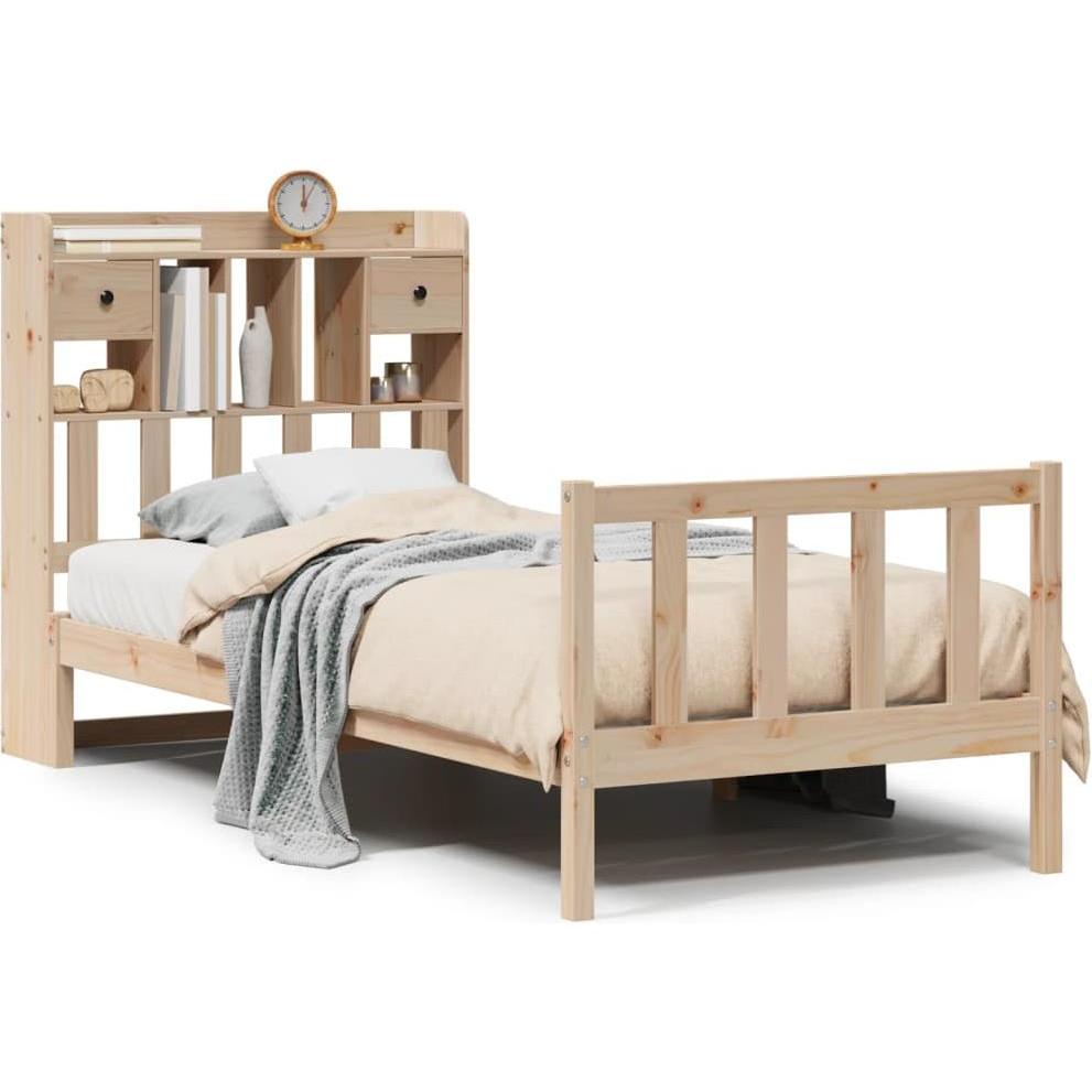 VidaXL, Bett, Massivholzbett Holzbett Bett Einzelbett Bettgestell 100x200cm Kiefernholz (100 x 200 cm)