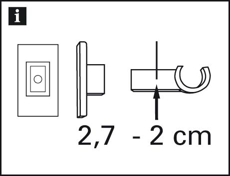 Actual product image Gardinia Support for café bars California Ø 10/12 mm 2.7 cm