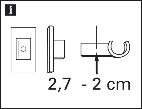 Immagine prodotto Gardinia Supporto per bar California Ø 10/12 mm 2,7 cm