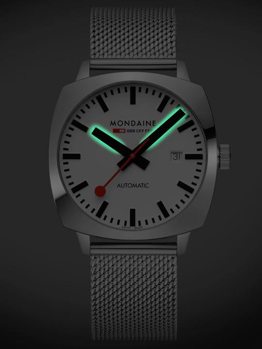 Immagine prodotto Mondaine Cushion (Fatto in Svizzera, Orologio da polso analogico, 39 mm)