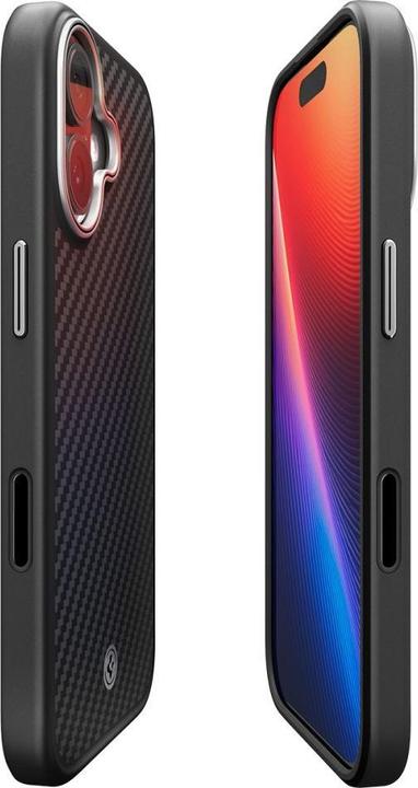 Produktbild Spigen - Enzo Aramid "T" MagSafe - iPhone 17 - Black / Silver (Apple iPhone 17)