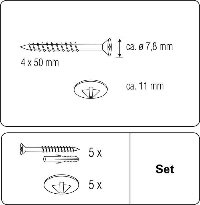 Image du produit Gardinia Vis à bois (5 Vis par pièce)