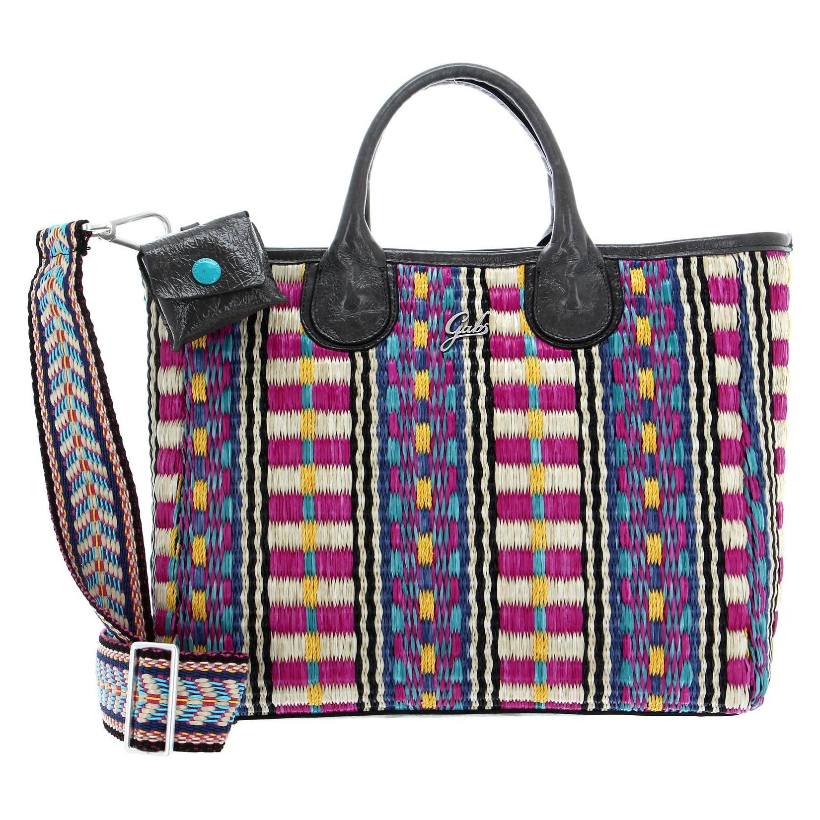 Gabs, Damen, Handtasche, Nora Tg Paglia Rigata + Naplak Shoulderbag, Mehrfarbig