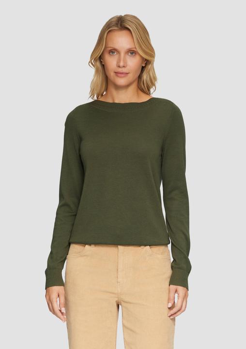Produktbild S.Oliver Strickpullover Strickpullover mit U-Boot-Ausschnitt (34)