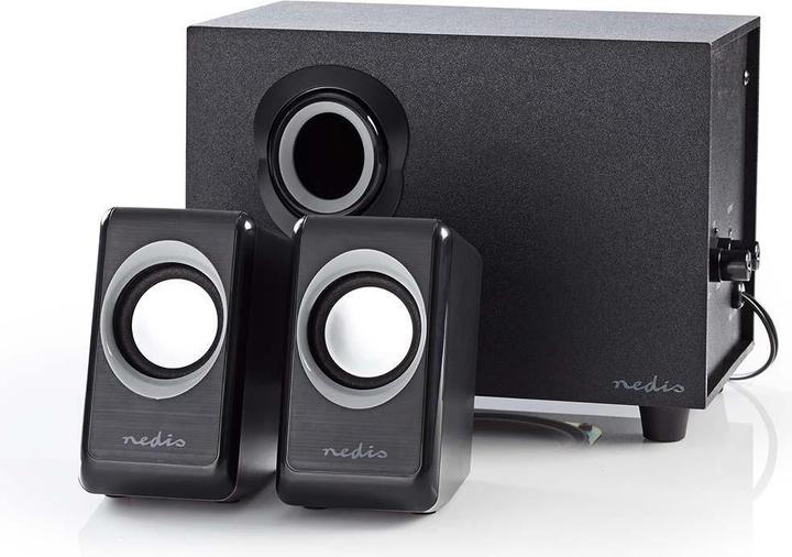 Immagine prodotto Nedis Altoparlante per PC - Alimentazione tramite USB - Subwoofer - Ingresso connessioni: 1x 3,5 mm - 2.1 (1 pz., 16 W)