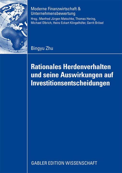 Produktbild Rationales Herdenverhalten und seine Auswirkungen auf Investitionsentscheidungen (Deutsch, Bingyu Zhu, 2009)