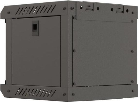 Produktbild Lanberg Szafa Instalacyjna Rack Wisząca 10 4u 300x300 Czarna Drzwi Przeszklone (Flat Pack) (4 HE, 10 Zoll Rack)