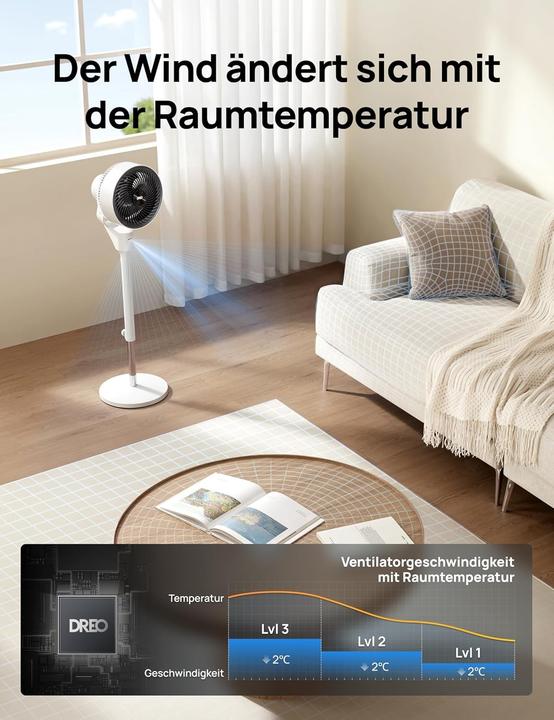 Produktbild Dreo Ventilatore da Pavimento Silenzioso