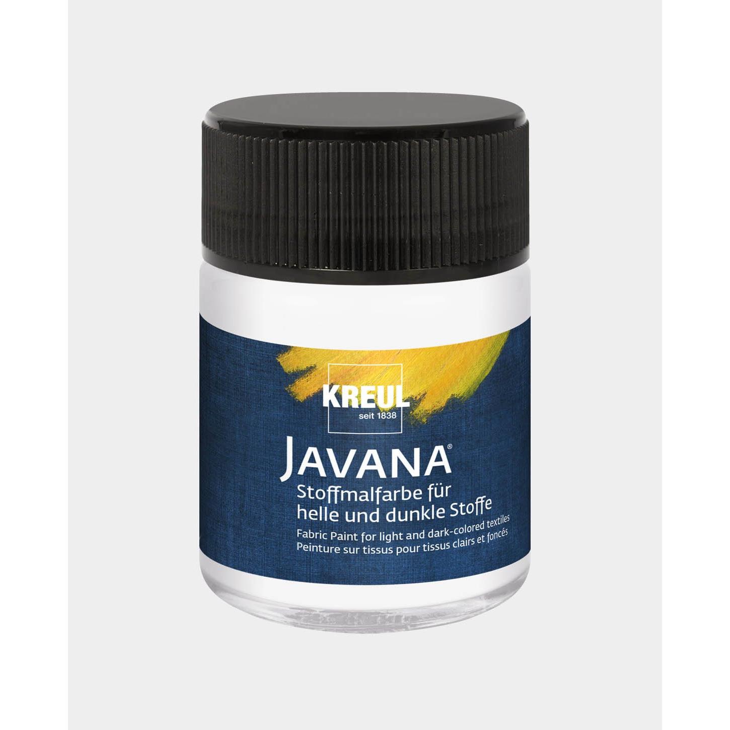 Kreul, Künstlerfarbe + Bastelfarbe, Textilfarbe JAVANA "Opak", weiá, 50 ml (Weiss, 50 ml)