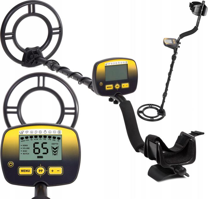 Maclean MCE995 Hunter Metal Detector with Waterproof Search Spiral and Liquid Crystal Screen Metal Detector