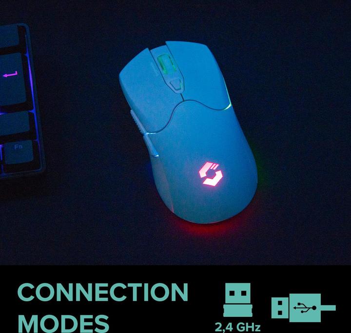 Actual product image Speedlink VELOX Rechargeable RGB Gaming Mouse - Wireless, white (Cable, Wireless)