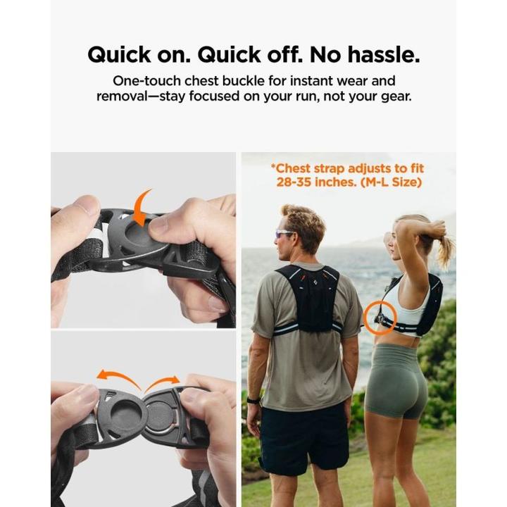 Actual product image Spigen Dynamic Shield Running Vest Black (One size)