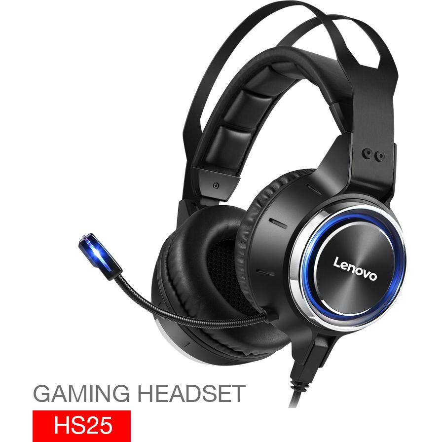 Lenovo Gaming Headphones HS25 (Kabelgebunden), Gaming Headset, Schwarz