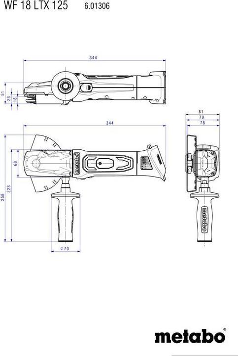Produktbild Metabo Akku-Winkelschleifer (125 mm)