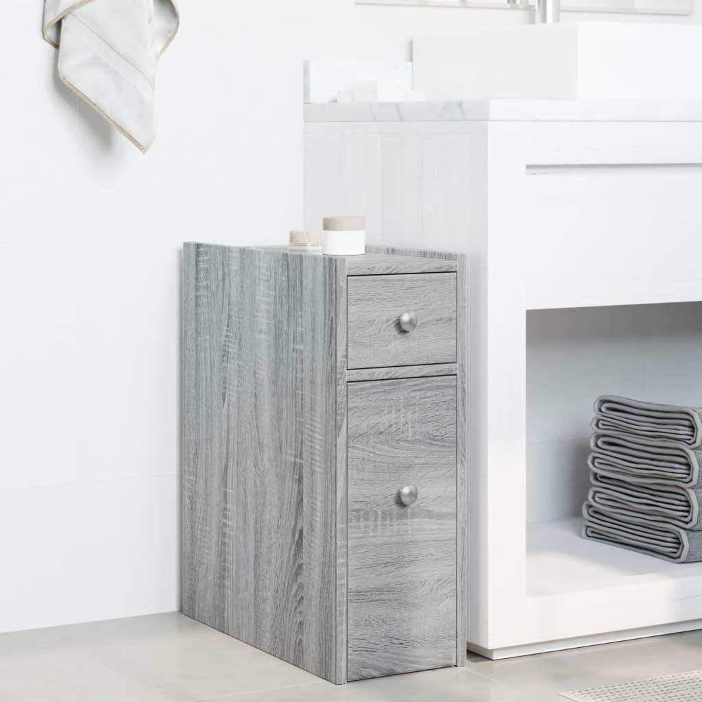 Thumbnail - VidaXL, Badezimmerschrank, Badschrank Schmal mit Rollen