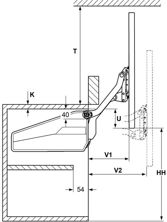 Actual product image Peka Metall High lift flap FREEslide
