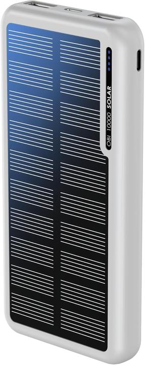 Produktbild Boompods Obi 10,000mAh Solar Powerbank - White (10000 mAh, 37 Wh)