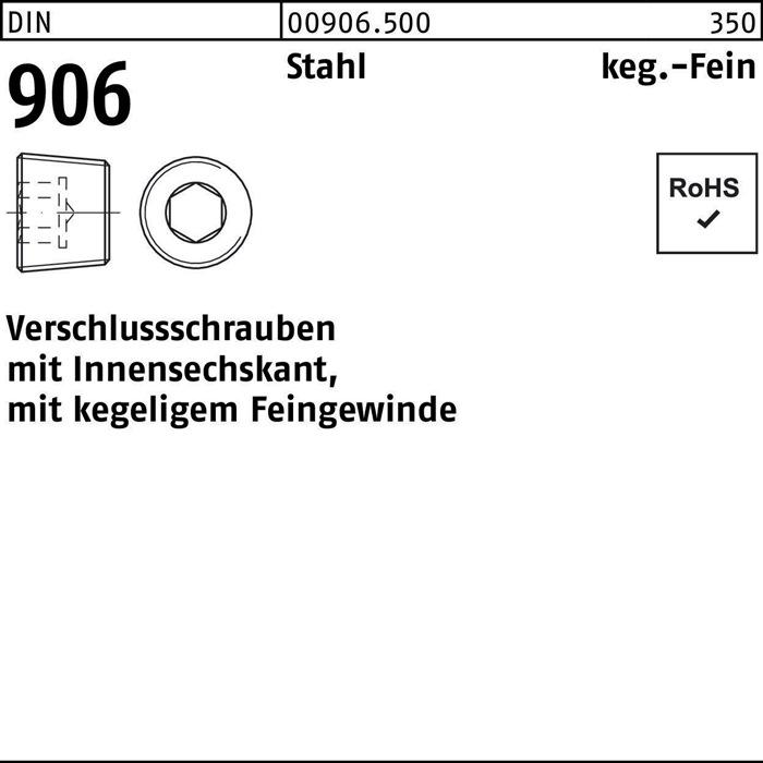 Produktbild Verschlussschraube DIN 906 m.Innen-6-kant M 30 x 2 Stahl