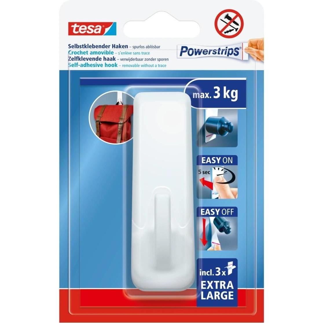 tesa, Klebehaken + Klebenagel, Powerstrips Klebehaken XL