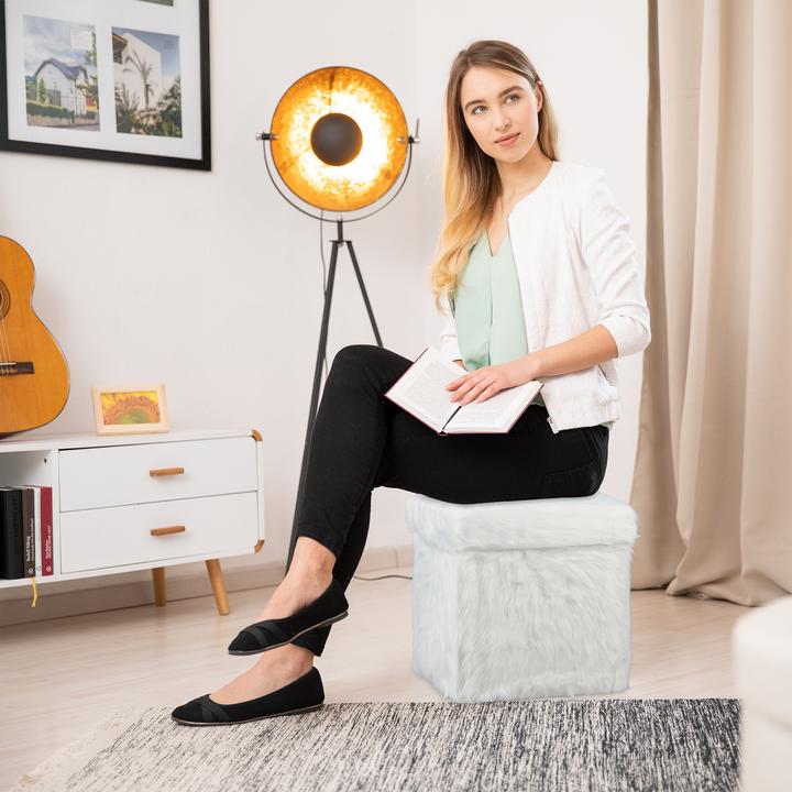 Immagine prodotto Relaxdays Contenitore pouf a Cubo, Imbottito
