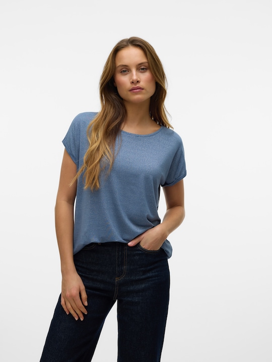 Image du produit Vero Moda Vmlava Glitter Ss Top Stripe Ga (S)