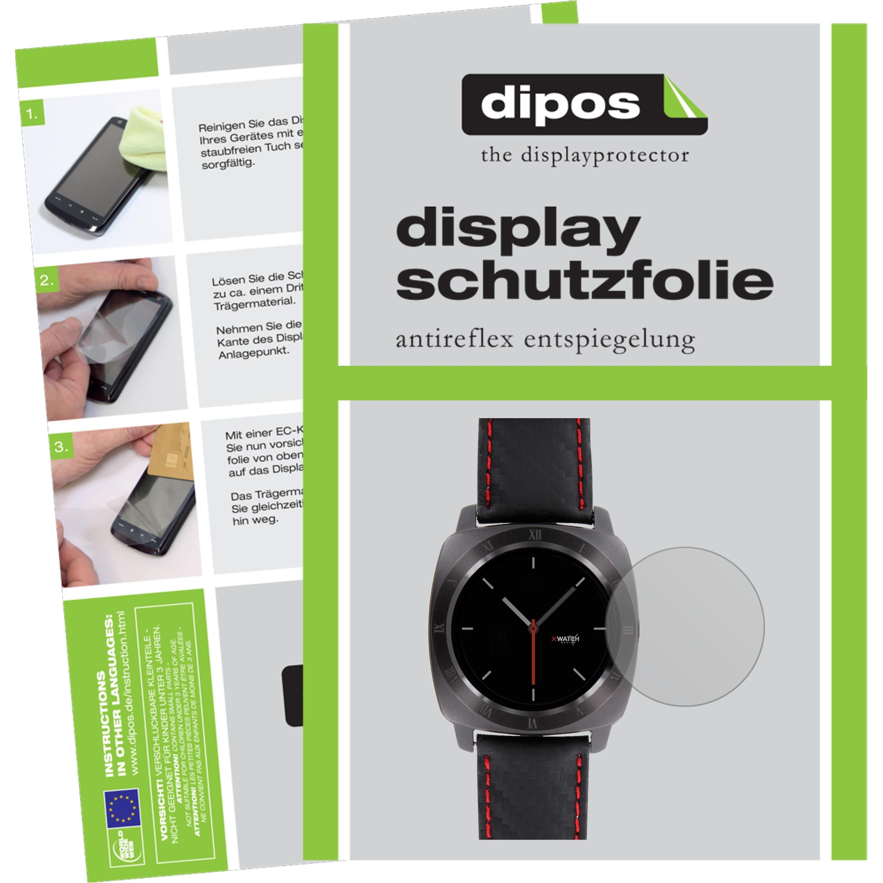 Dipos Displayschutzfolie Antireflex, Smartwatch Schutzfolie, Transparent