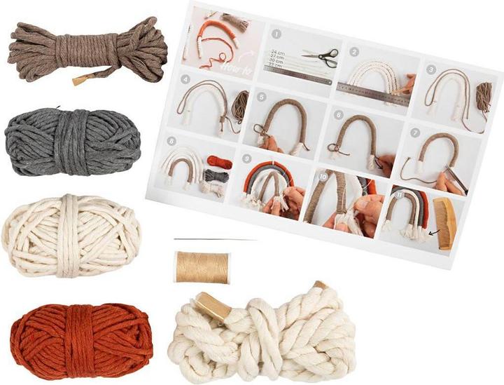 Actual product image Creativ Company Mini Macramé Rainbow Craft Set