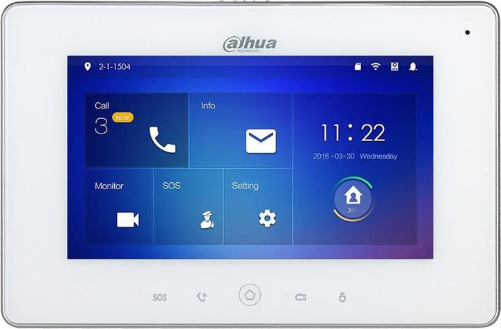 Dahua VTH5221DW-S2 moniteur d'ordinateur (7&quot ) pixels LCD écran tactile blanc (Ethernet, WiFi)