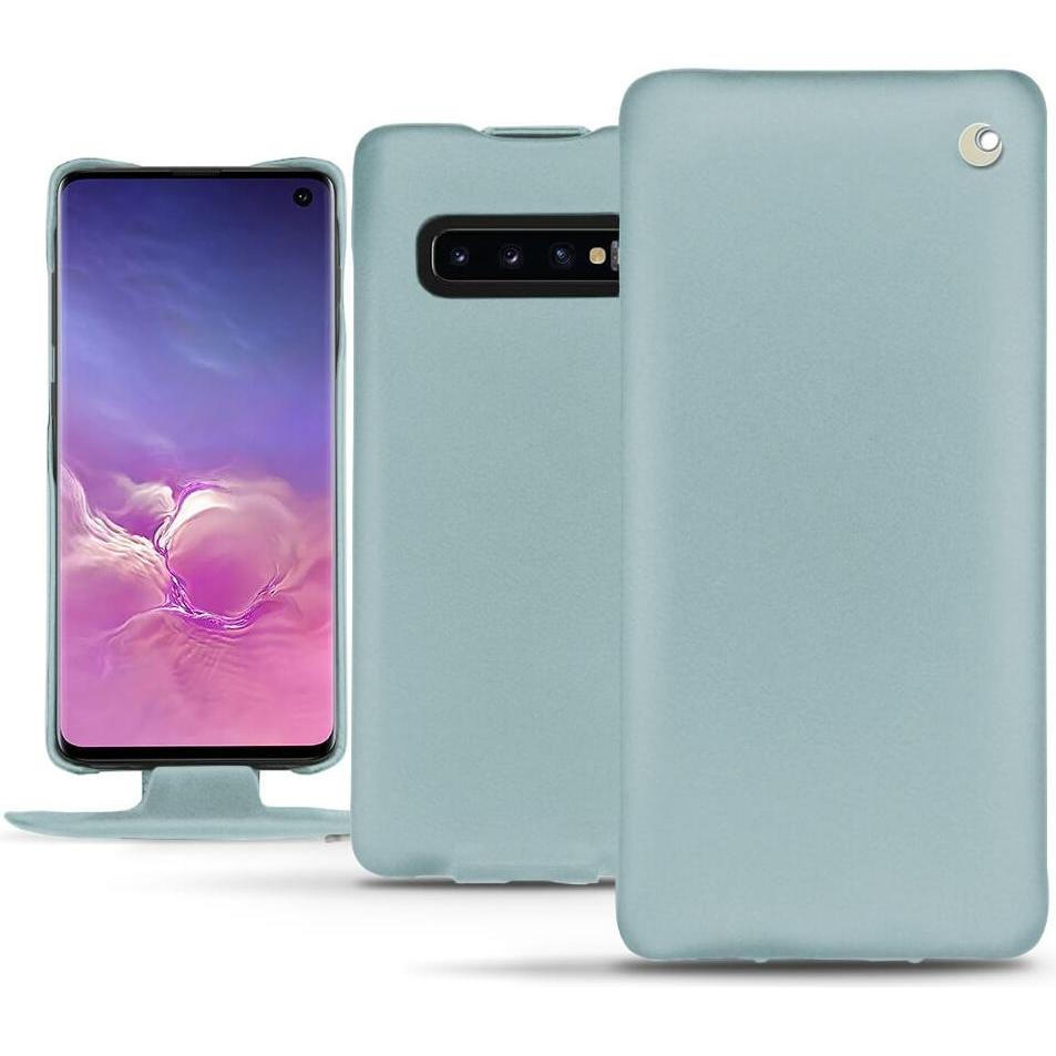 Noreve Lederschutzhülle vertikal (Samsung Galaxy S10), Smartphone Hülle, Blau
