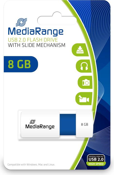 Image du produit MediaRange Clé de mémoire USB (8 Go, USB-A)