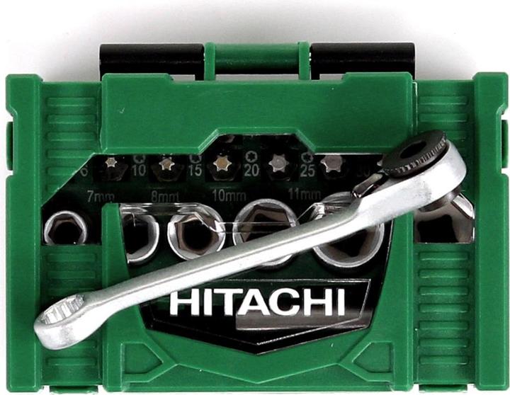 Actual product image Hikoki Bit Box 24 pcs with ratchet (mini) (1/4")
