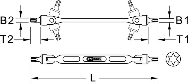 Immagine prodotto KS Tools Chiave a doppio snodo