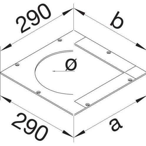 Thumbnail - Hager TEH UDM2200Q06 Montagedeckel für UD GröÃe 2 m Stanz Q06, Elektronikzubehör + Gehäuse, Silber