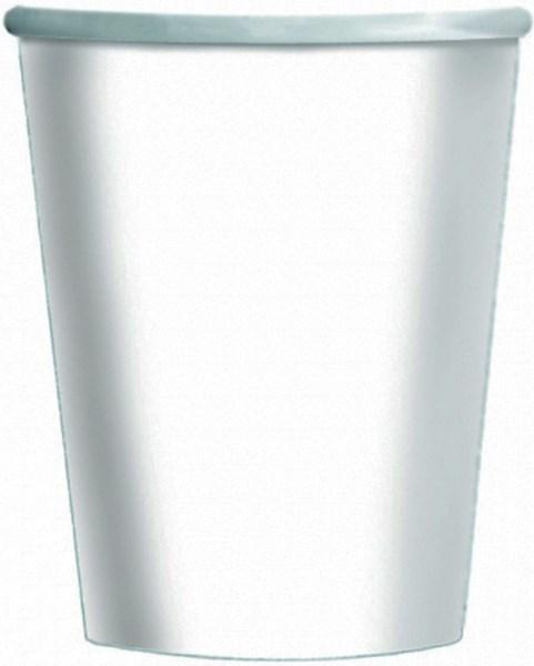 Amscan 8 cardboard cups 250ml white (12 x)