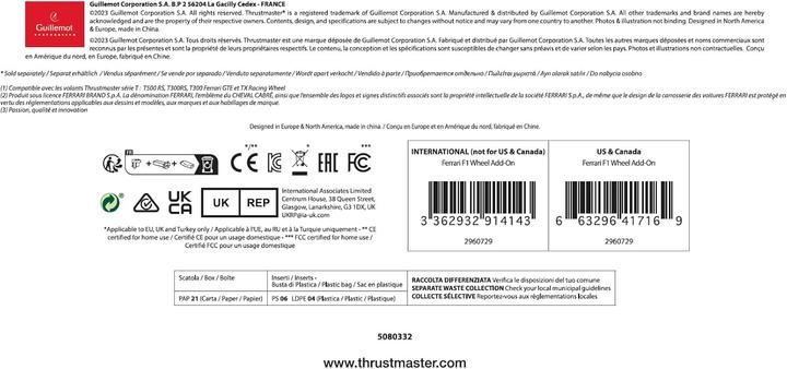 Image du produit Thrustmaster F1 Add-on Wheel (PS3, PS4, Xbox One X)
