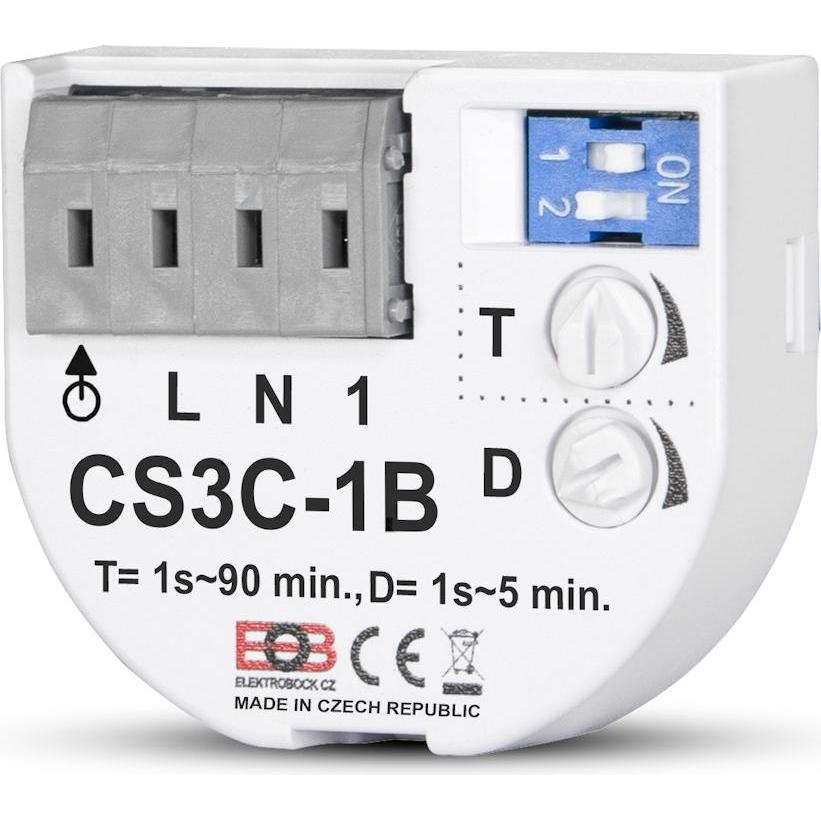 Elektrobock, Zeitschaltuhr, Zeitschalter für Ventilatoren Badlüfter Beleuchtung Nachlaufrelais CS3C-1B