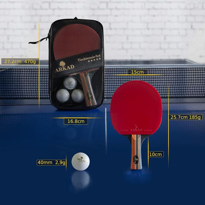 Immagine prodotto Arkad Set di racchette da tennis da tavolo