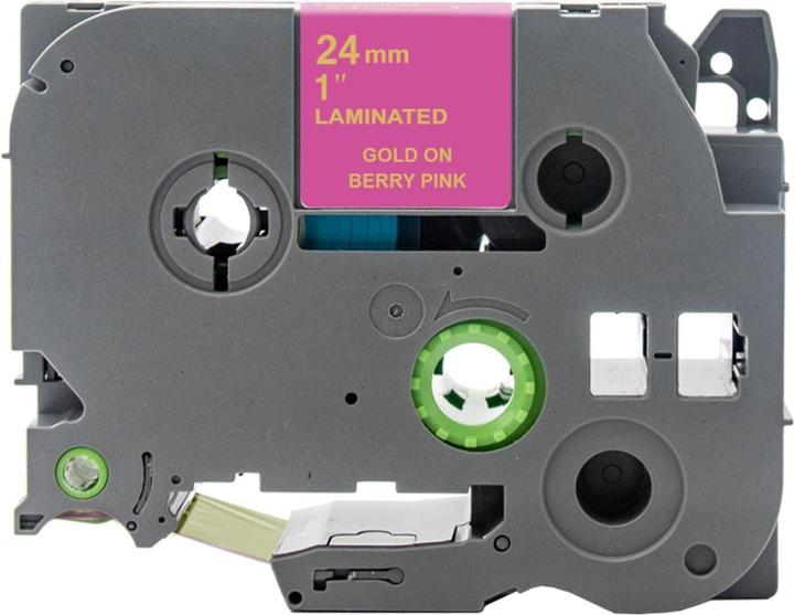 Actual product image Hermex Alternatives Etikettenband zu Brother TZe-MQP54 Beschriftungsband (2.40 cm, Gold, Pink)