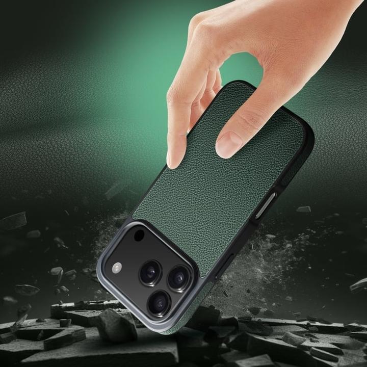 Image du produit QiAlino Coque Flip Luxury magnetic 2 en 1 MagSafe wallet cuir véritable (Apple iPhone 17 Pro)