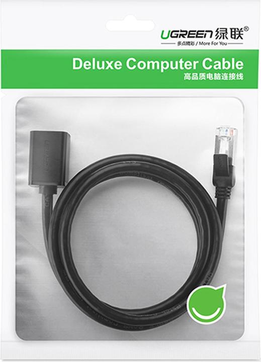 Produktbild Ugreen Cat 6 FTP Ethernet RJ45 Extension PatchCords with shielding 0.5m black (F/UTP, CAT6, 0.50 m)