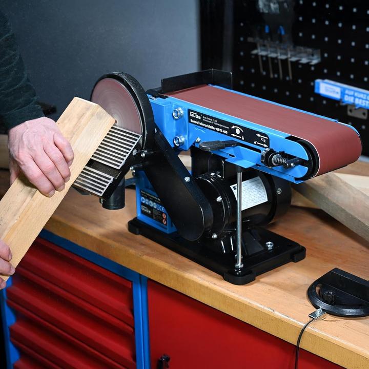 Immagine prodotto Güde Levigatrice a nastro e a disco GBTS 400 (Tritacarne da banco, Smerigliatrice, 350 W)