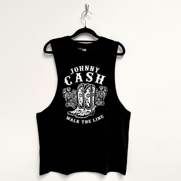 Johnny Cash Walk The Line Boots (Black) Vest